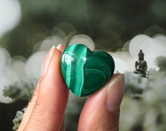 Malachite Puffy Heart