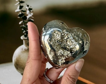 Pyrite Cluster Heart (2.3" Wide)