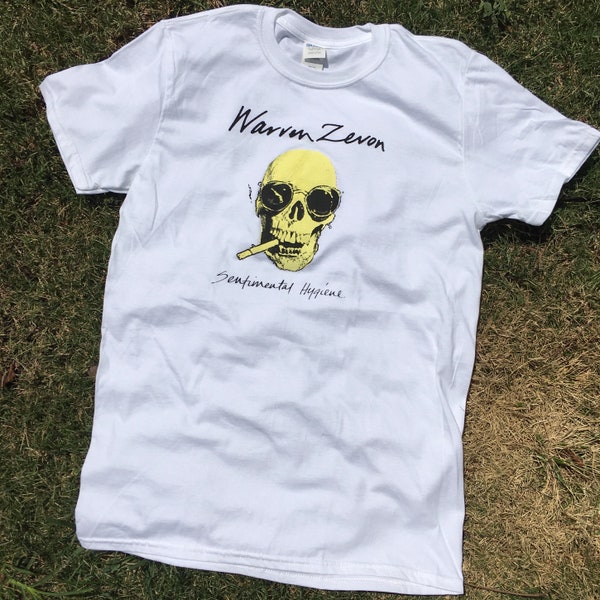 T-shirt Vintage Concert Warren Zevon 1987 - Tournée Sentimental Hygiene - Homme