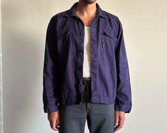 Chaqueta de trabajo vintage italiana azul marino