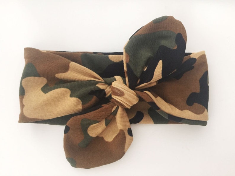Baby headband hairband in tarn camouflage