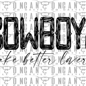 cowboys make better lovers, valentines day, valentine, rodeo, western, retro, vintage, png, instant download, sublimation design