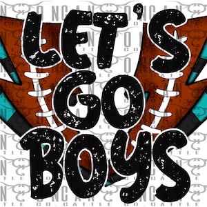 let&#39;s go boys, football, lightning, retro, western, png, instant download, sublimation design