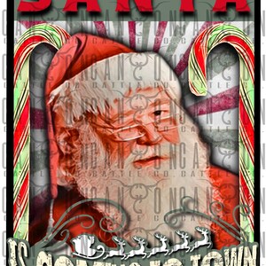 santa is coming to town, Christmas, png, instant download, sublimation design