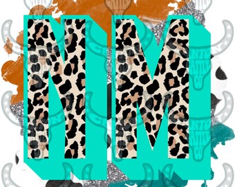 Éclaboussures du Nouveau-Mexique, Glitter, Cowhide, Leopard, Western, Punchy, PNG INSTANT DOWNLOAD, Sublimation File
