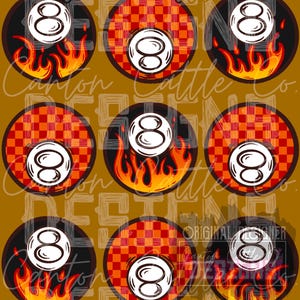 Zipfeltasche, Western, yallternativ, alternativ, Grunge, 8-Ball, Flammen, kariert, türkis, dtf sublimation PNG SOFORTIGER DOWNLOAD