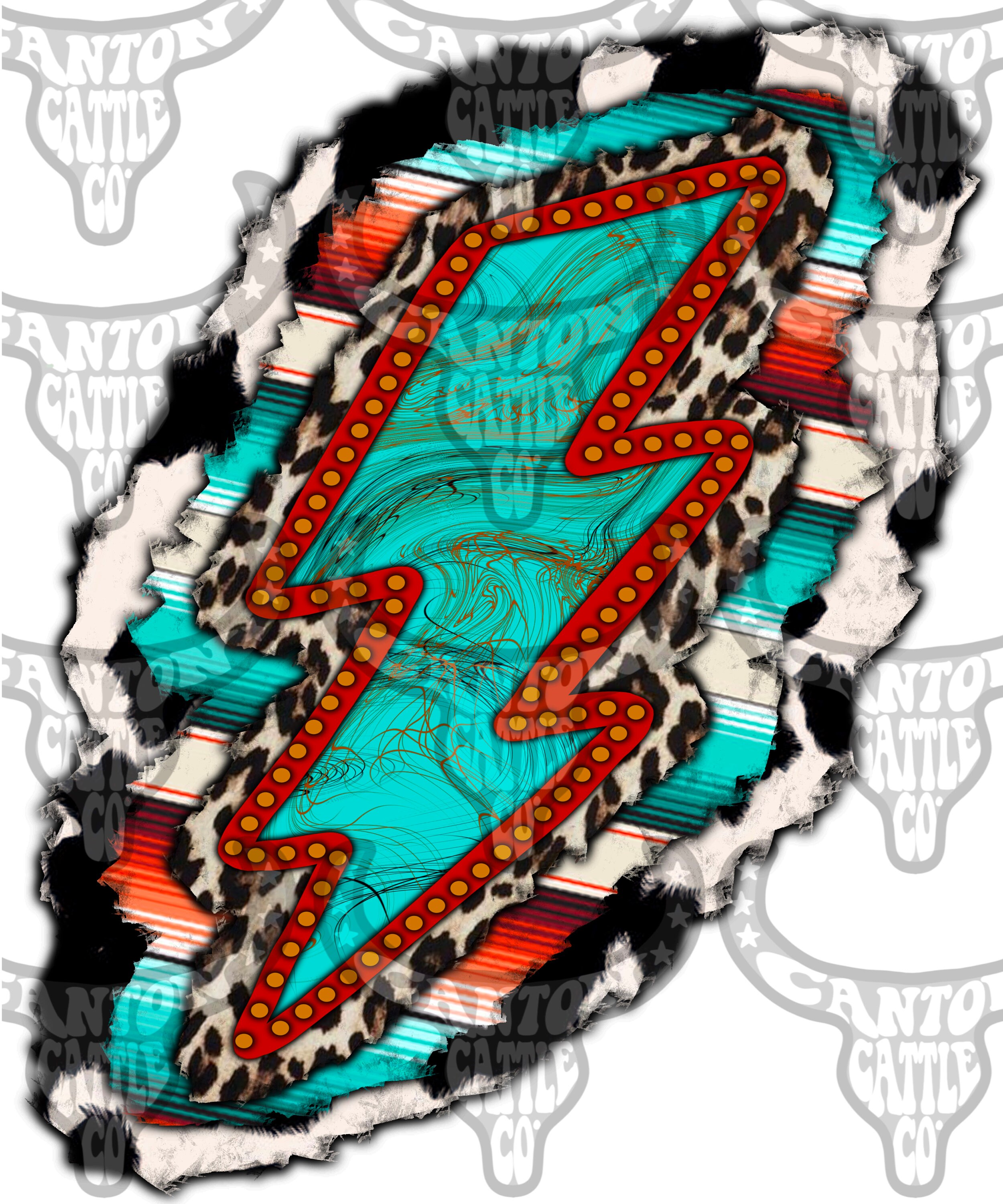 Lightning Bolt ボディタオル カラフルデザイン Punchy Lightning Bolt, Turquoise, Leopard, Cowhide, Serape