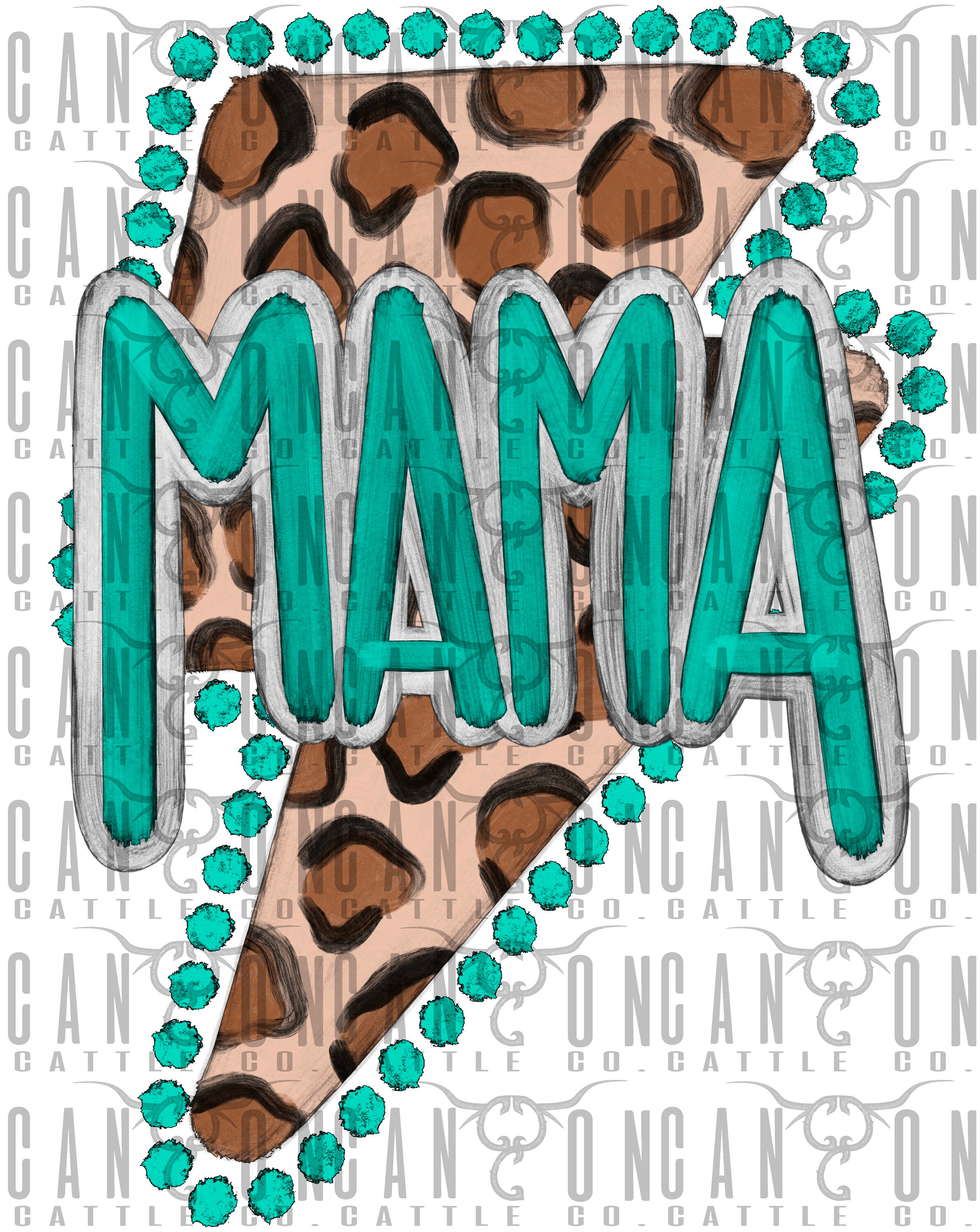 Mama Leopard Lightning Bolt, Western, Png, Instant Download ...