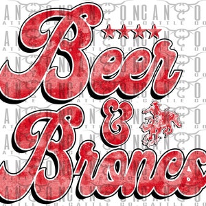 beer and broncs, rodeo, western, punchy, retro, vintage, png, instant download, sublimation design