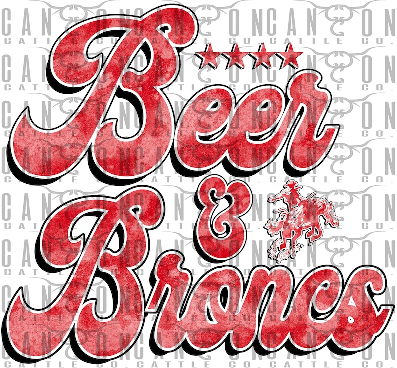 Beer and Broncs Rodeo Western Punchy Retro Vintage Png - Etsy