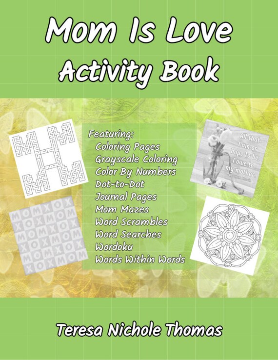 Mom Is Love Activity Book Mother Themed Book Printable Etsy