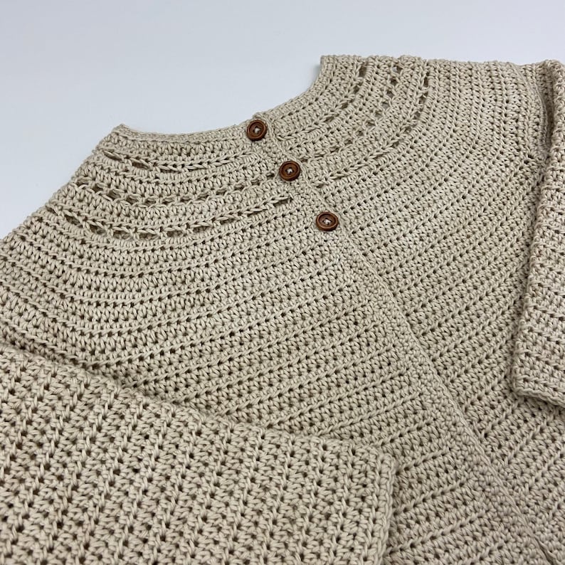 4T Organic Cotton Caroline Sweater in Oatmeal