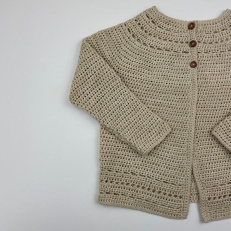 4T Organic Cotton Caroline Sweater in Oatmeal