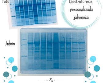 JABONES ELECTROFORESIS, jabones científicos , ciencia, regalo originales, Jabón ADN, Science gift, scientific soaps, jabón microscopio