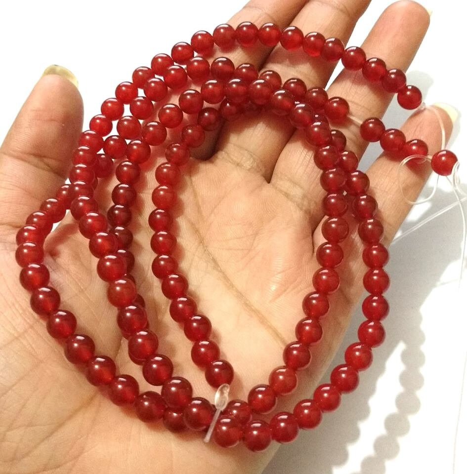 Red Onyx 6mm Plain Round Natural Gemstone Beads 15' Inches Etsy