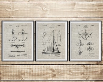 sailboat blueprint etsy