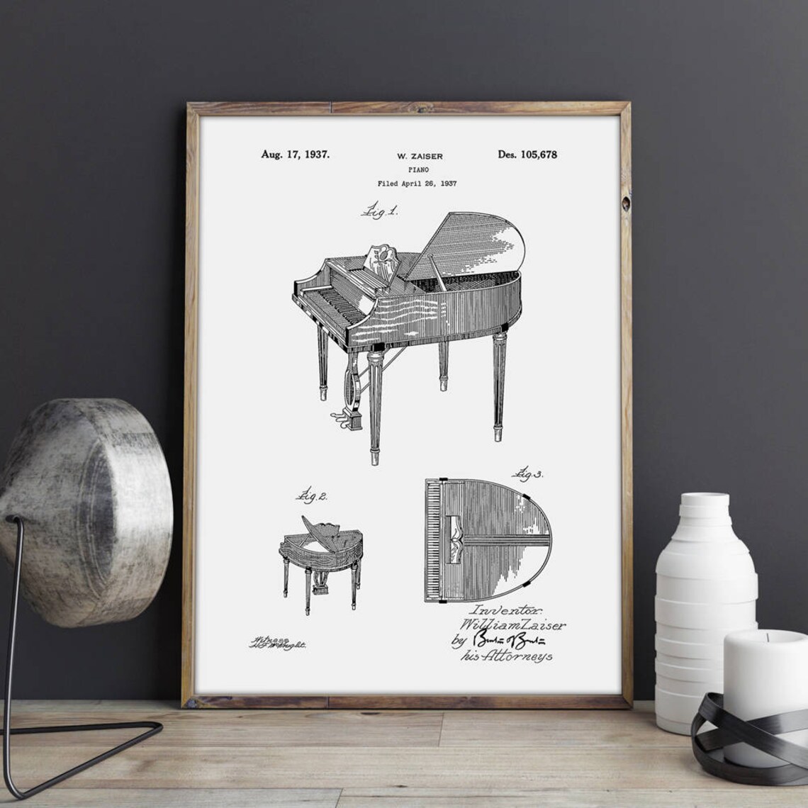 Retro Piano Poster Piano PosterPiano Patent PosterPiano | Etsy