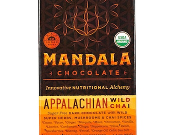 Appalachian Wild Chai raw, organic, Sugar-free Superfood, vegan Chocolate, bean to bar, craft