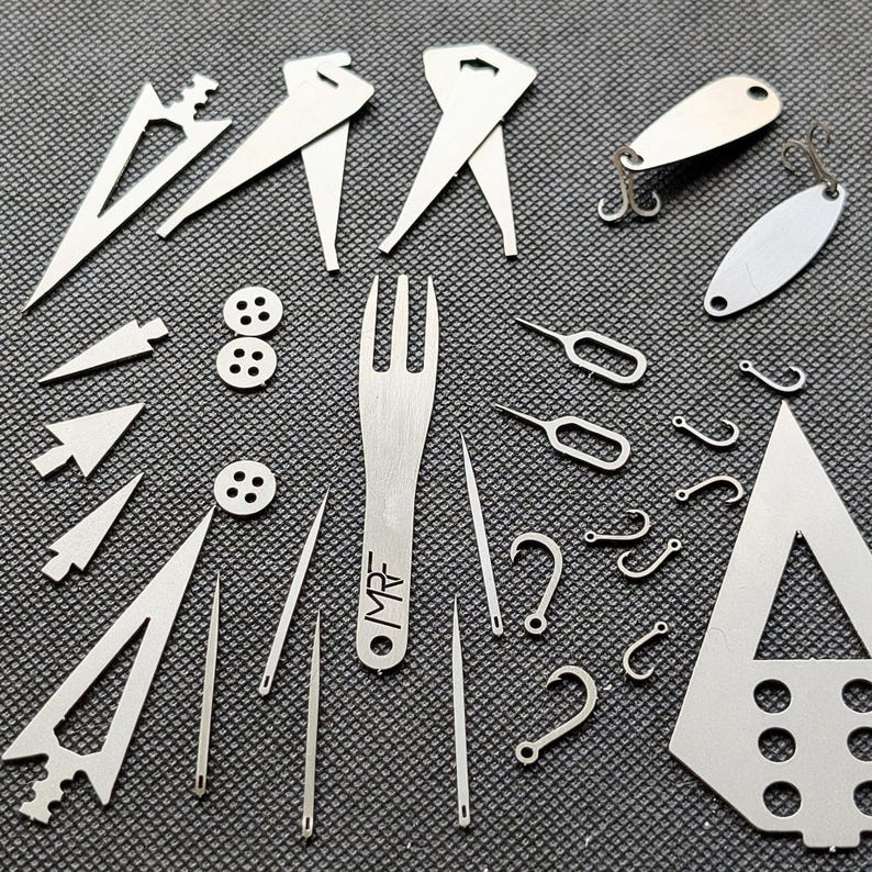 Överlevnadsplånbokskit • Kreditkortsfiske- och nödverktygsset • EDC-fickapryl • Prepper-present för män • Utrustning för insektsutforskning bild 5