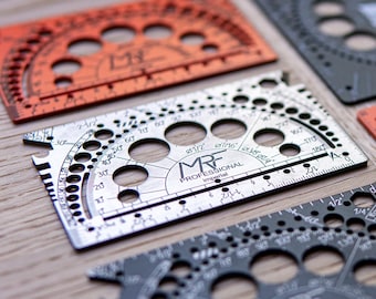 Precision Drawing Tool for Engineers • Titanium Circle Maker & EDC Ruler • Gift for Architect Husband • Drafting Gadget • Professional