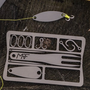 Överlevnadsplånbokskit • Kreditkortsfiske- och nödverktygsset • EDC-fickapryl • Prepper-present för män • Utrustning för insektsutforskning Fisherman