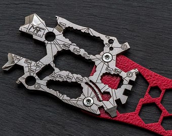 Titanium Multitool Card • 50+ Tools Wrench Kit Torque Handle • EDC Pocket Tool for Cyclist & Engineer • Extreme Edition