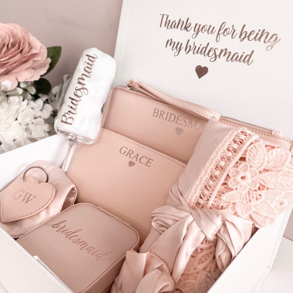 Bridesmaid Gift Box Pre Filled Bridal Party Gift Set Bridesmaid Robe gift set, mother of the bride maid of honour flower girl thank you gift