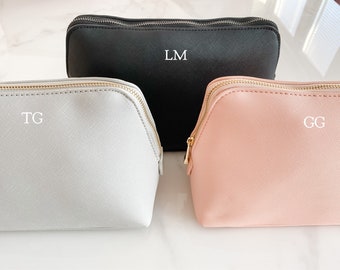 Monogrammed Faux Leather Black Formal Envelope Clutch