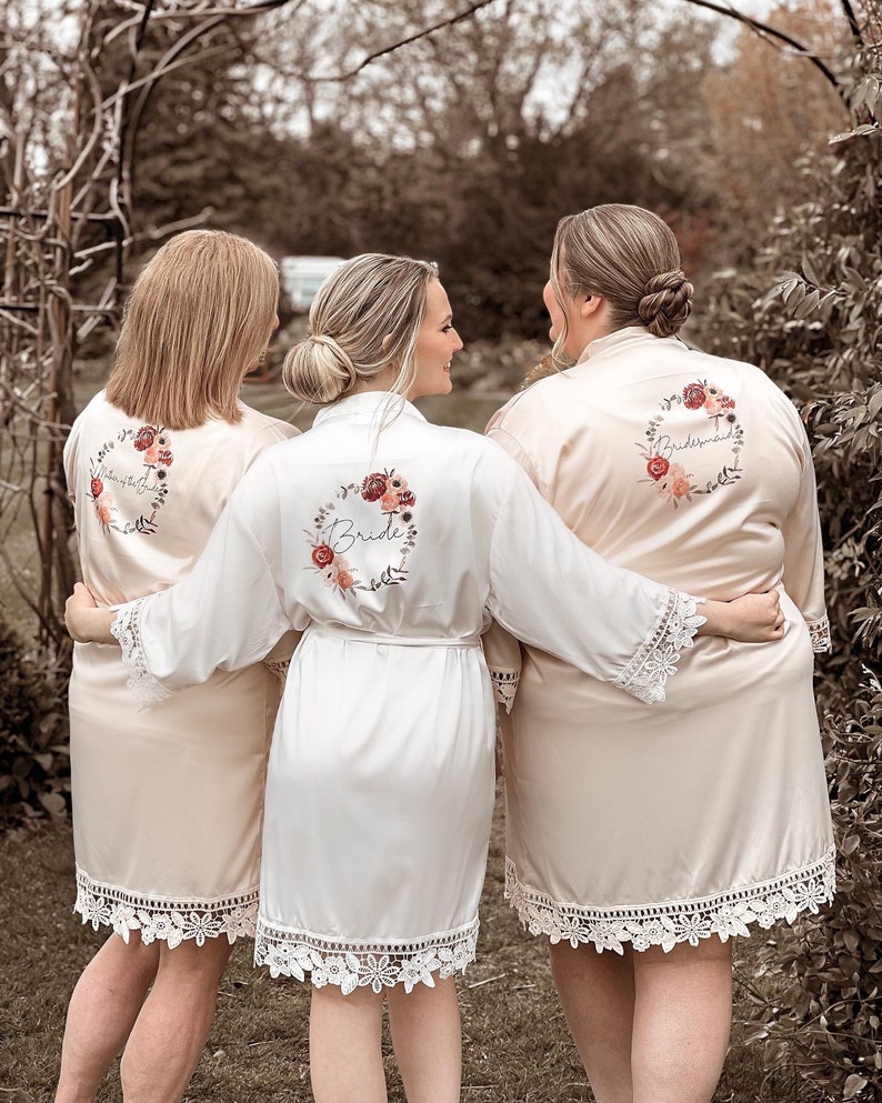 Bridesmaid Gift Set Personalised Robe Bridal Robe Sage Etsy UK