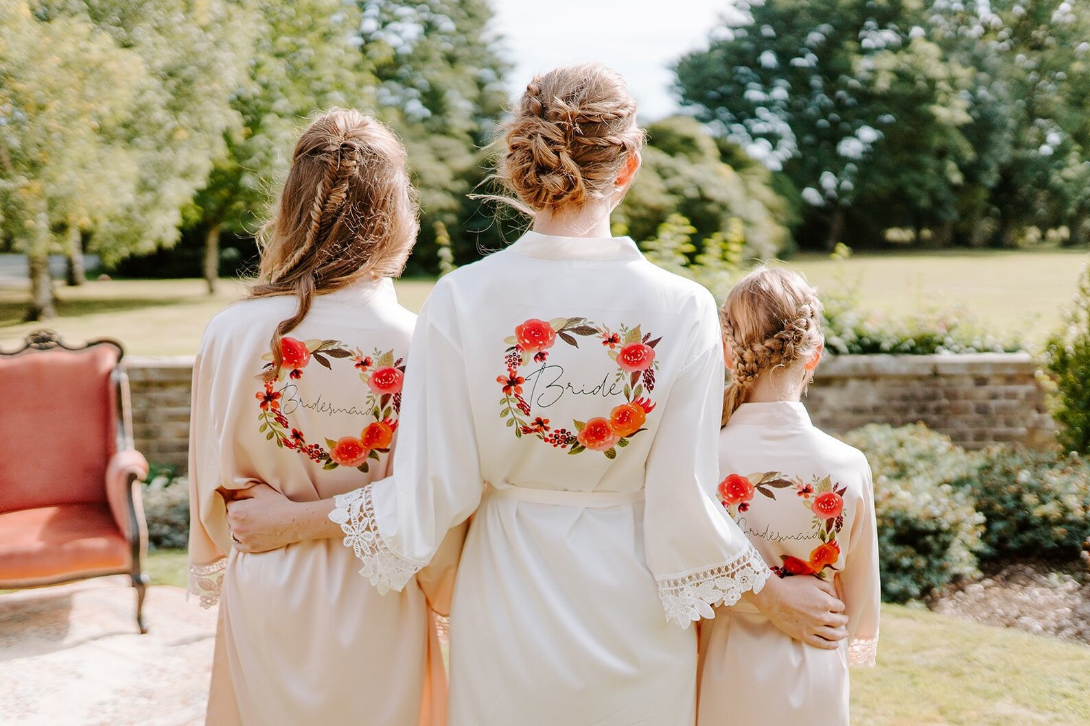Personalised Bridesmaid Robes Wedding Dressing Gown Foliage - Etsy