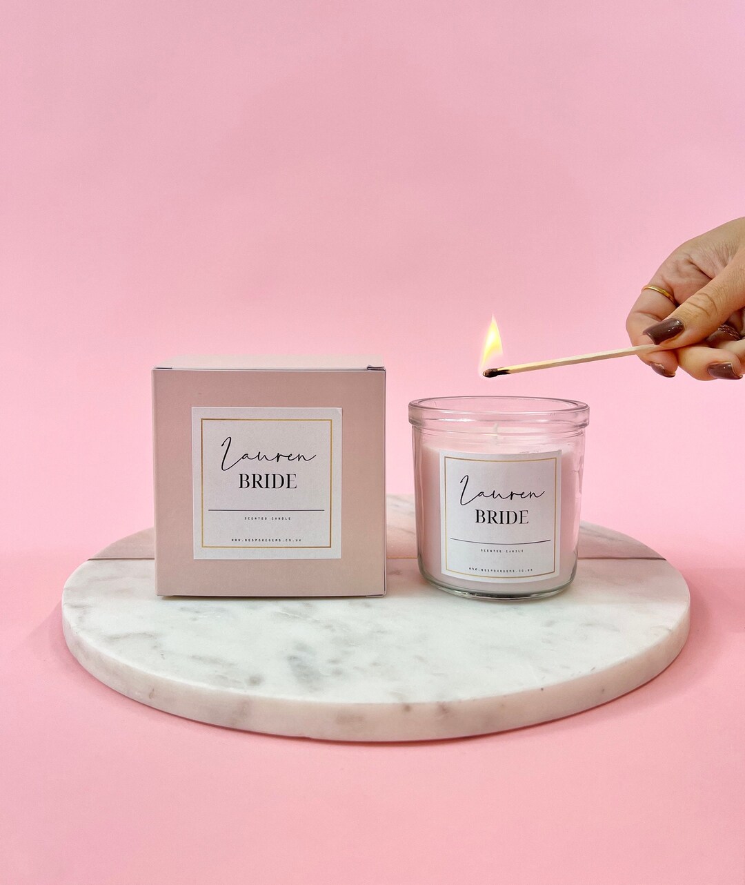 Personalised Scented Candle in Gift Box Luxury Custom Candle Etsy