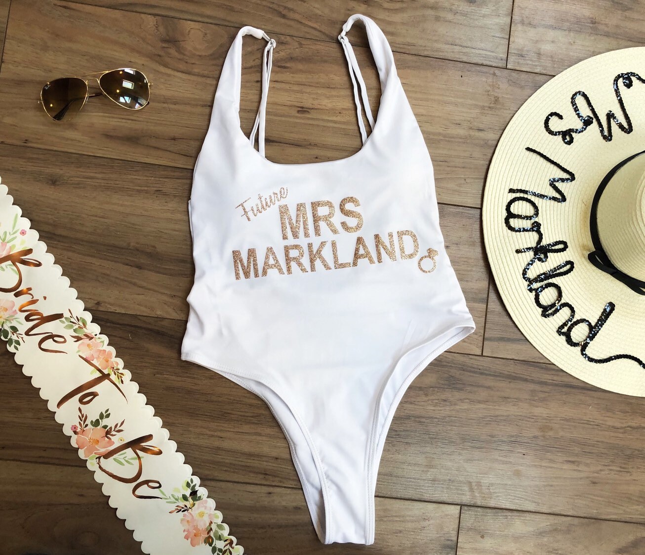 personalised bridal swimwear