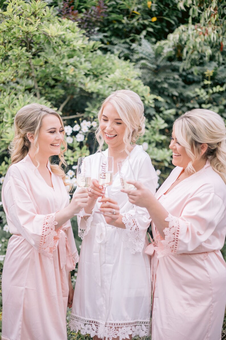 Personalised Bridesmaid Robes Wedding Dressing Gown Foliage Etsy UK