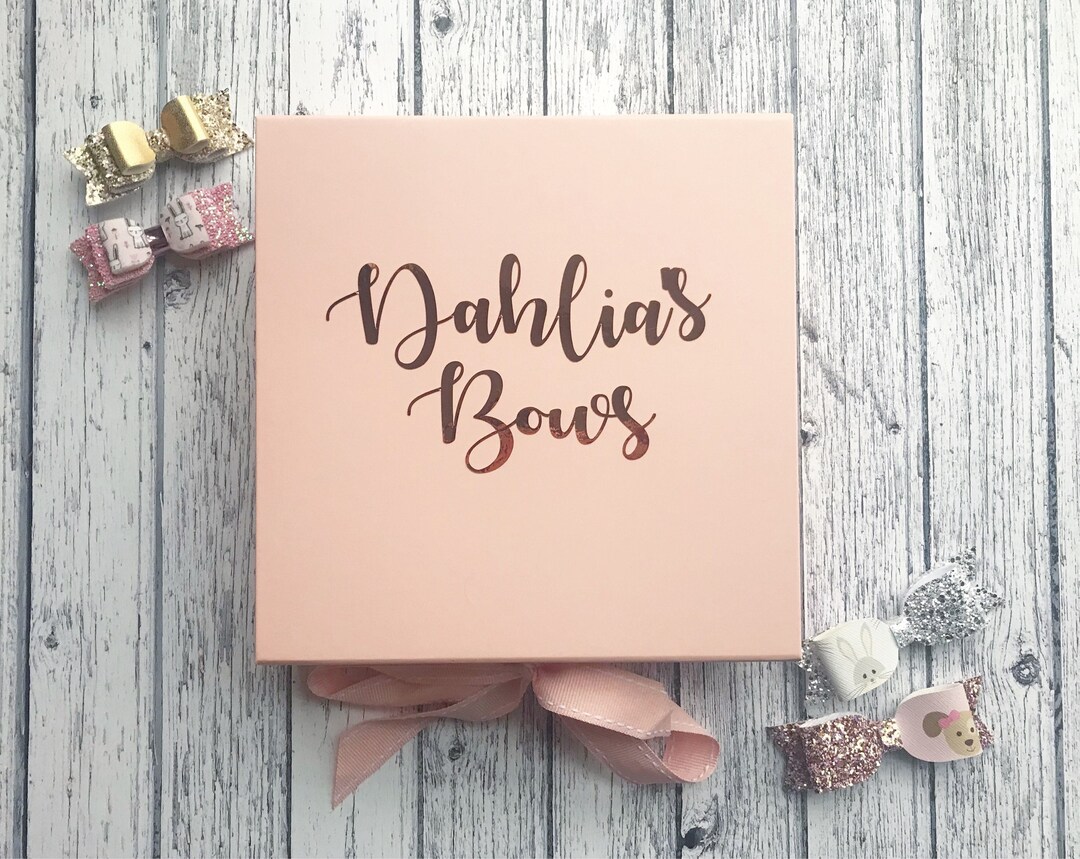 Personalised Hair Bow Box Storage Box Keepsake Box Nursery Decor
