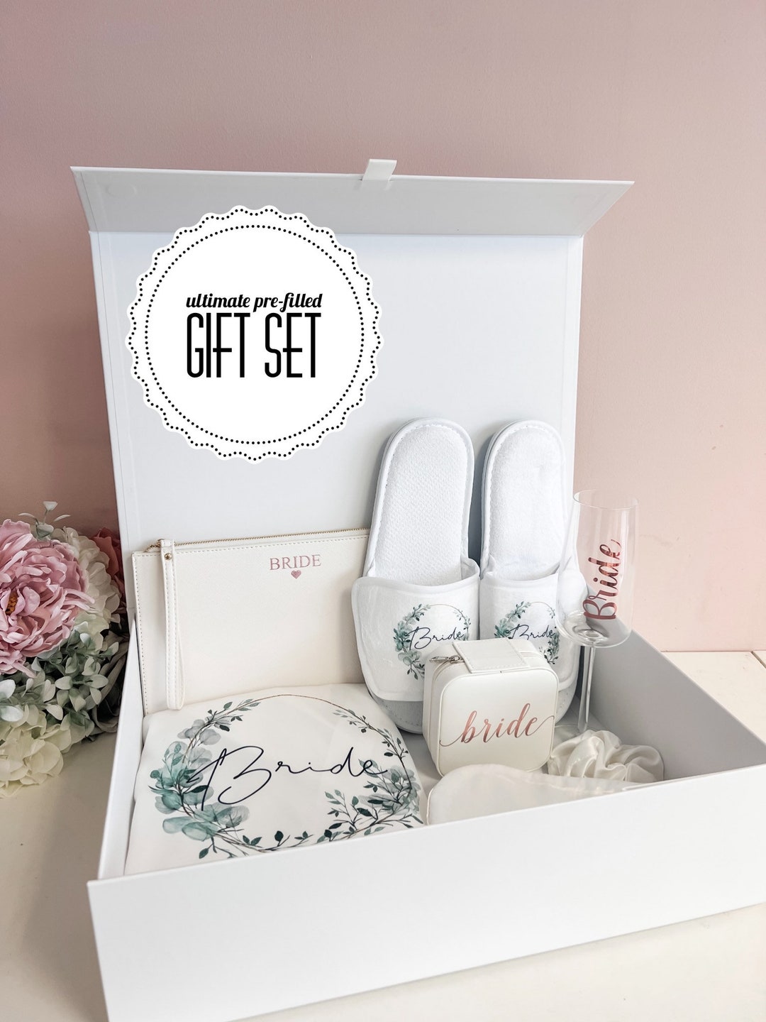 Ultimate Bridal Gift Box Set Extra Large, Personalised Bridal Robe
