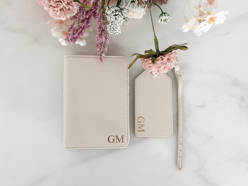 Monogram Passport Cover and Luggage Tag Personalised Passport Etsy UK