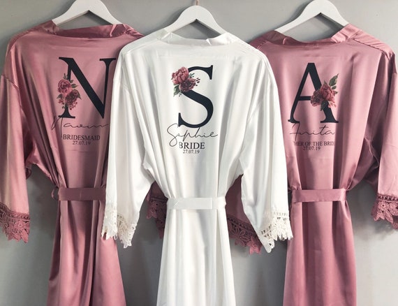personalised dressing gown wedding