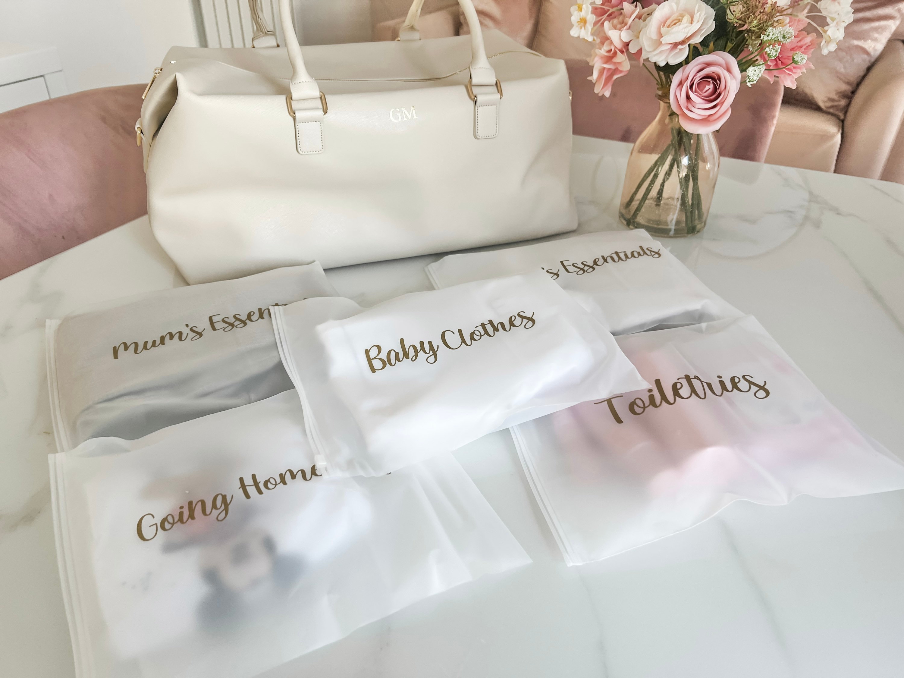 Hospital Bag Gift Set, Personalised Maternity Bag New Baby Essentials  Organiser Delivery Bag, Baby Shower Gift Essentials Bag Mum to Be Gift 