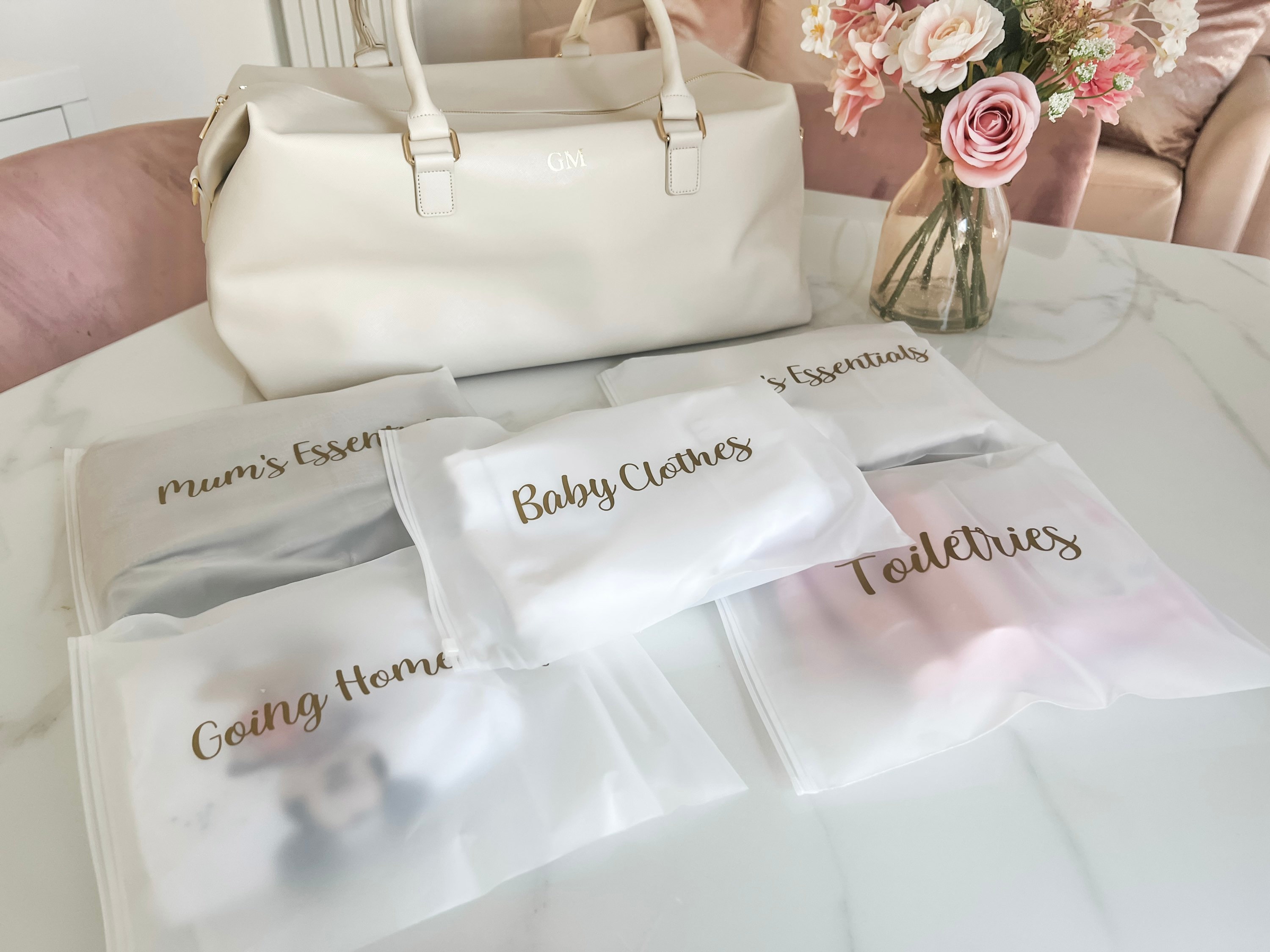 Hospital Bag Gift Set Personalised Maternity Bag New Baby 