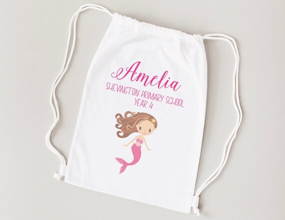 personalised mermaid backpack