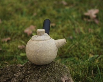 40ml wheelthrown teapot w/ wooden handle