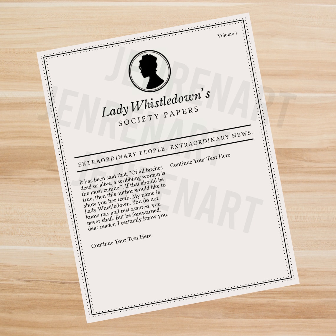 lady-whistledown-paper-template