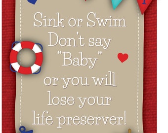 Sink or Swim Baby Shower Game