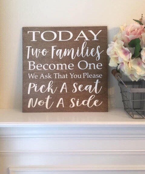 Pick a seat not a side - Wedding sign SVG