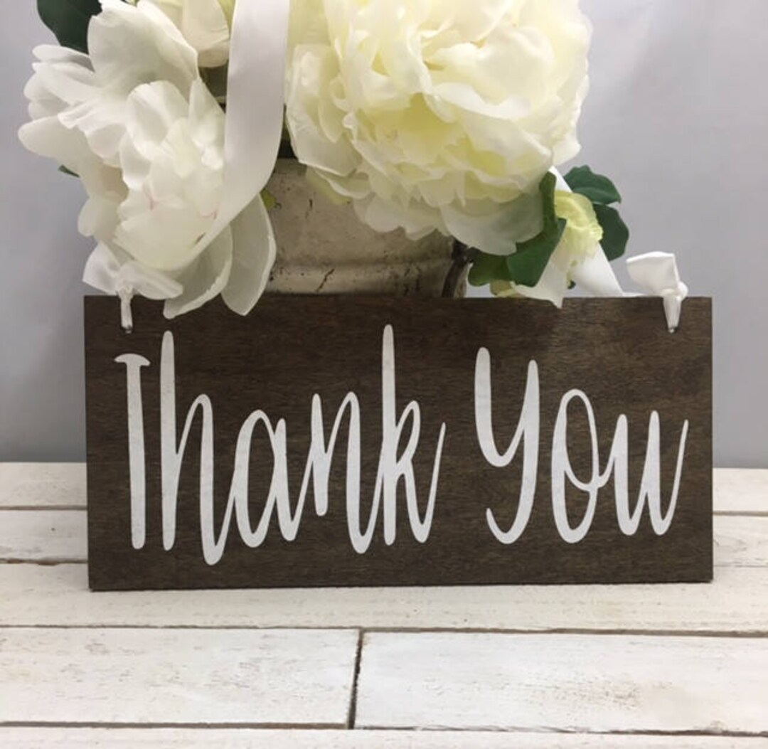 Rustic Wedding Thank You Wood Sign: Shabby Chic Decor - Etsy