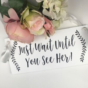 She's Finally On Time Sign-Rustic White 12x 5.5 sign-Flower Girl Sign-She's Finally On Time-White Wedding-Bride Sign Sign She's Finally On Time Sign-Rustic White 12x 5.5 sign-Flower Girl Sign-She's Finally On Time-White Wedding-Bride Sign Sign