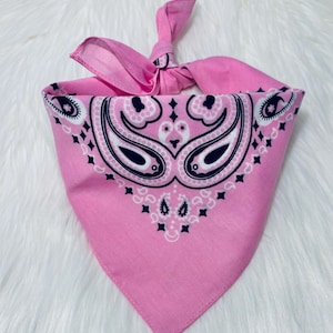 Light pink paisley bandana