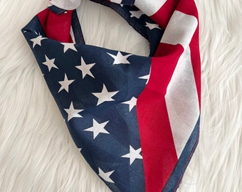 American Flag Print Bandana / Patriotic Bandana / America Bandana / USA Bandana / Patriot Bandana / United States Bandana