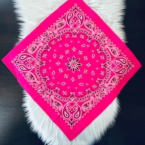 Hot Pink Bandana-customizable - Etsy