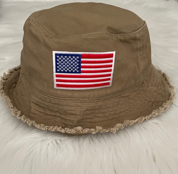 Olive Green Taupe Bucket Hat With 